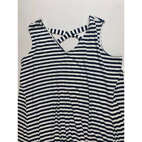 Style & Co. Women's Sleeveless Stripe Swing Dress 2XL Stripe Blue - Picture 5 of 12